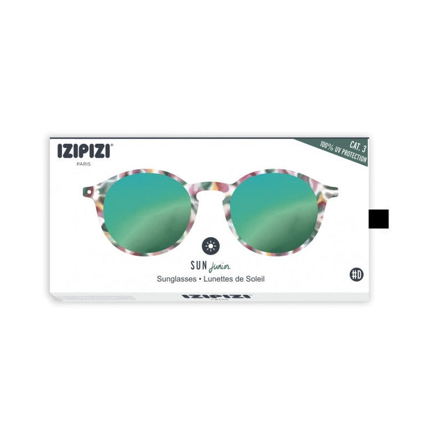 Izipizi Sunglasses Junior #D Green Tortoise Mirror