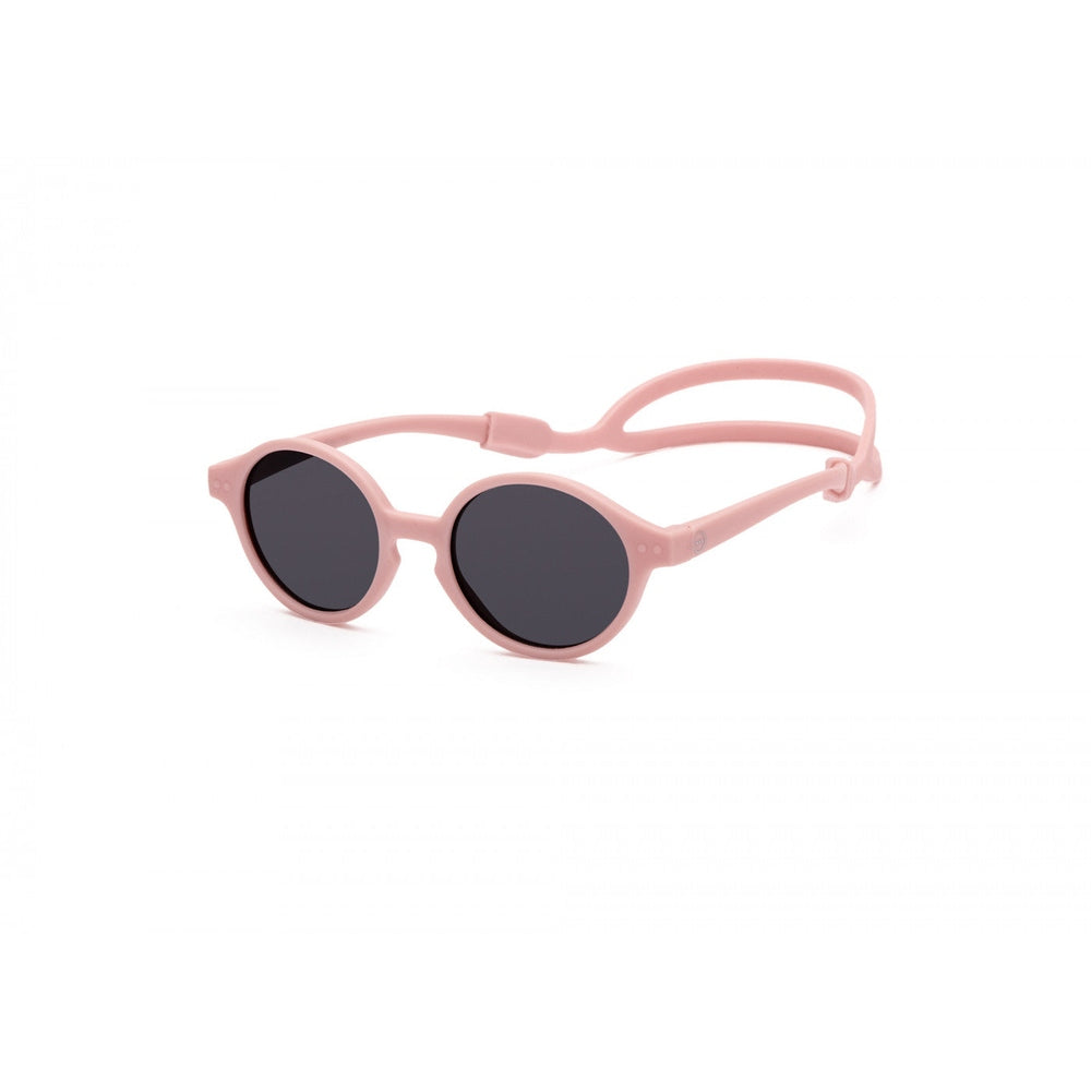IZIPIZI Kids pastel pink sunglasses with dark gray lenses