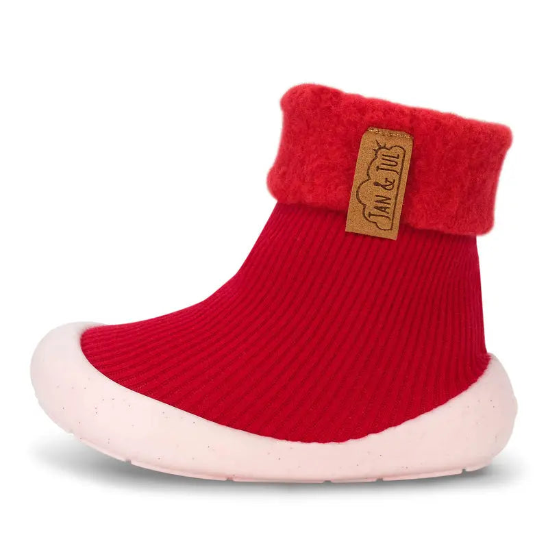 Jan & Jul Cozy Sock Shoes Red