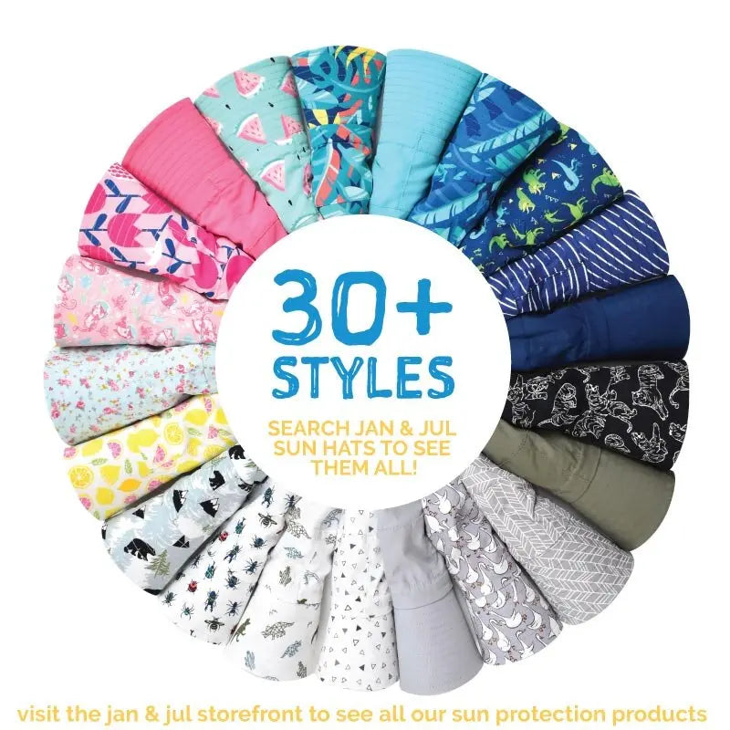 Jan & Jul Kids Water Repellent Bucket Hats Dinoland