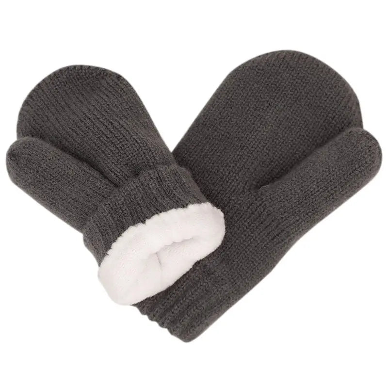 JAN & JUL KNIT MITTEN DARK GREY - baby enRoute