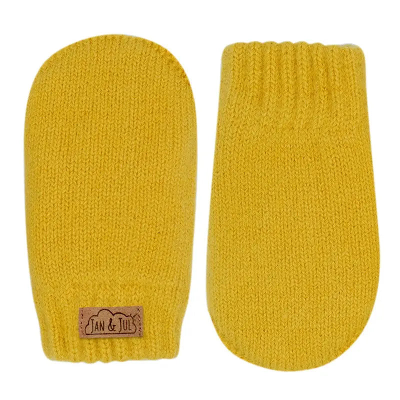 JAN & JUL KNIT MITTEN MUSTARD - baby enRoute