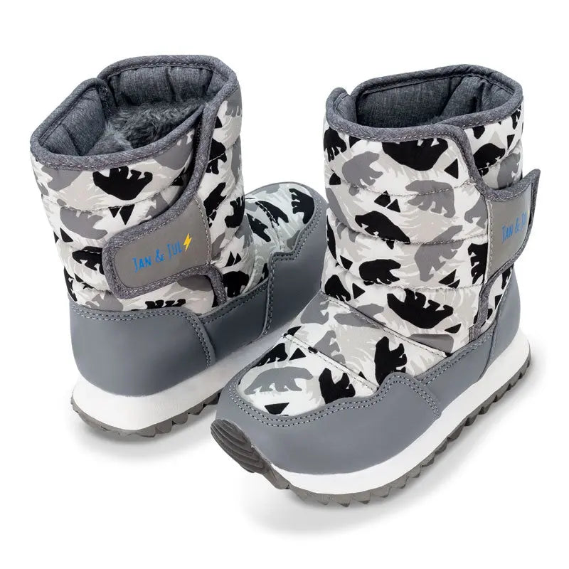 Jan & Jul Toasty Dry Tall Puffy Winter Boots Bear