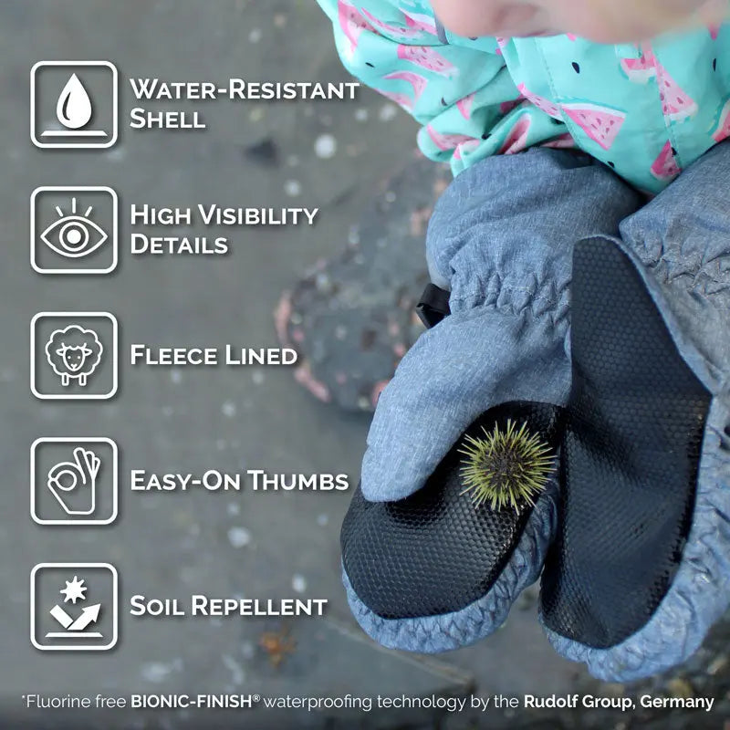 Jan & Jul Water-Resistant Cozy Dry Rain Mitten Winter Flowers
