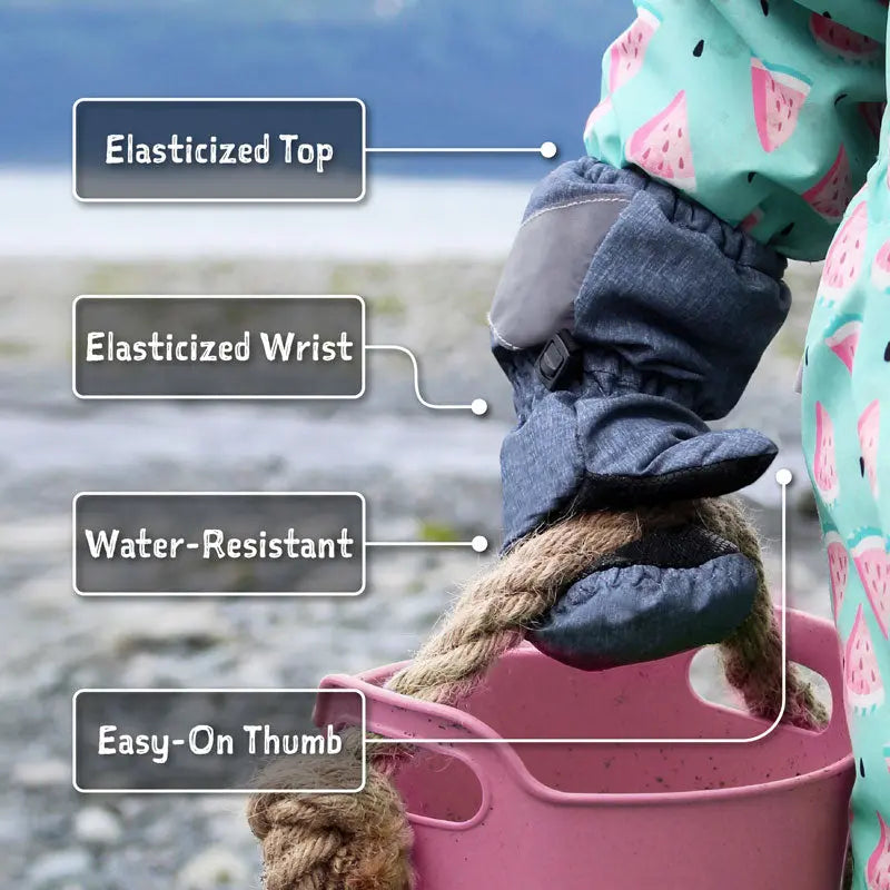 Jan & Jul Water-Resistant Cozy Dry Rain Mitten Winter Flowers