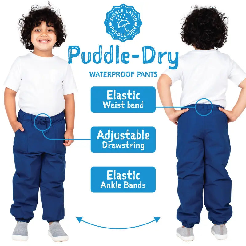 Jan & Jul Waterproof Puddle Dry Rain Pants Winter Flowers