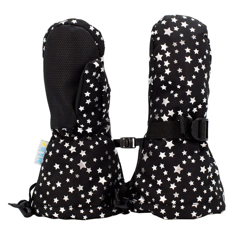 JAN & JUL WATERPROOF MITTEN TOASTY-DRY BLACK STAR - baby enRoute
