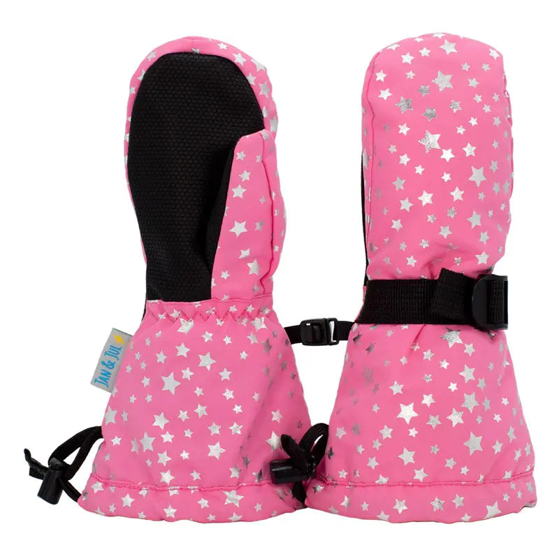Jan & Jul Waterproof Toasty Dry Mitten Pink Star