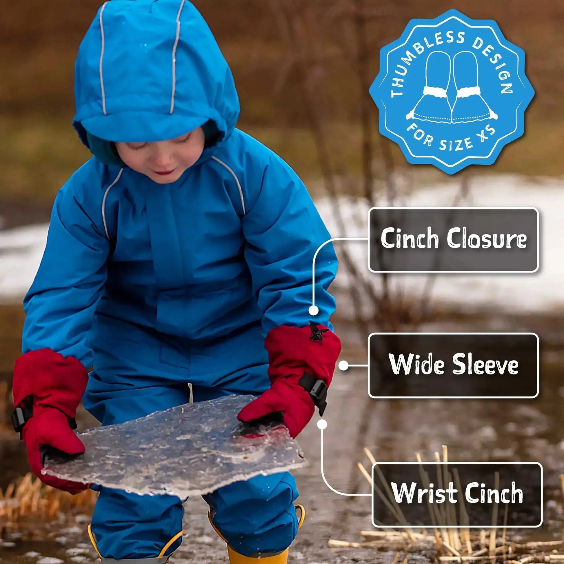 Jan & Jul Kids Waterproof Toasty Dry Mitten Woodland