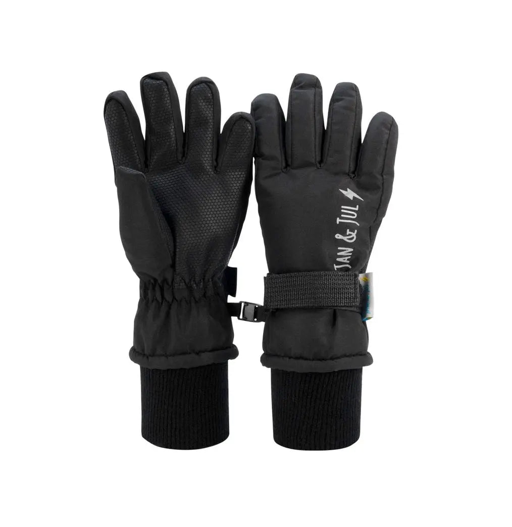 Jan & Jul Waterproof Toasty Dry Snow Gloves Black