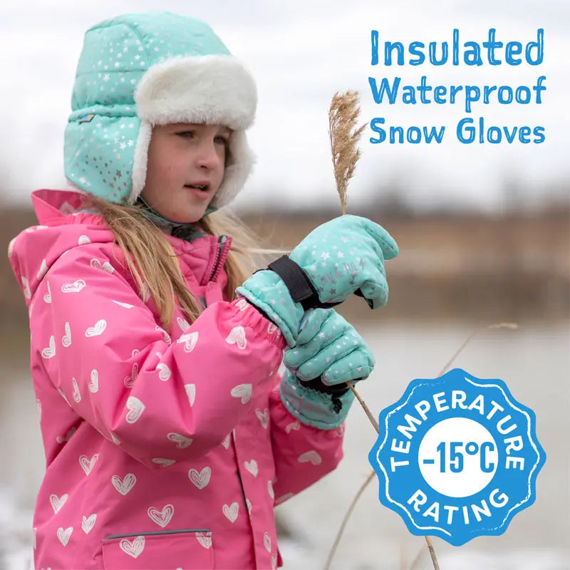 JAN & JUL WATERPROOF SNOW GLOVES TOASTY-DRY BLACK - baby enRoute