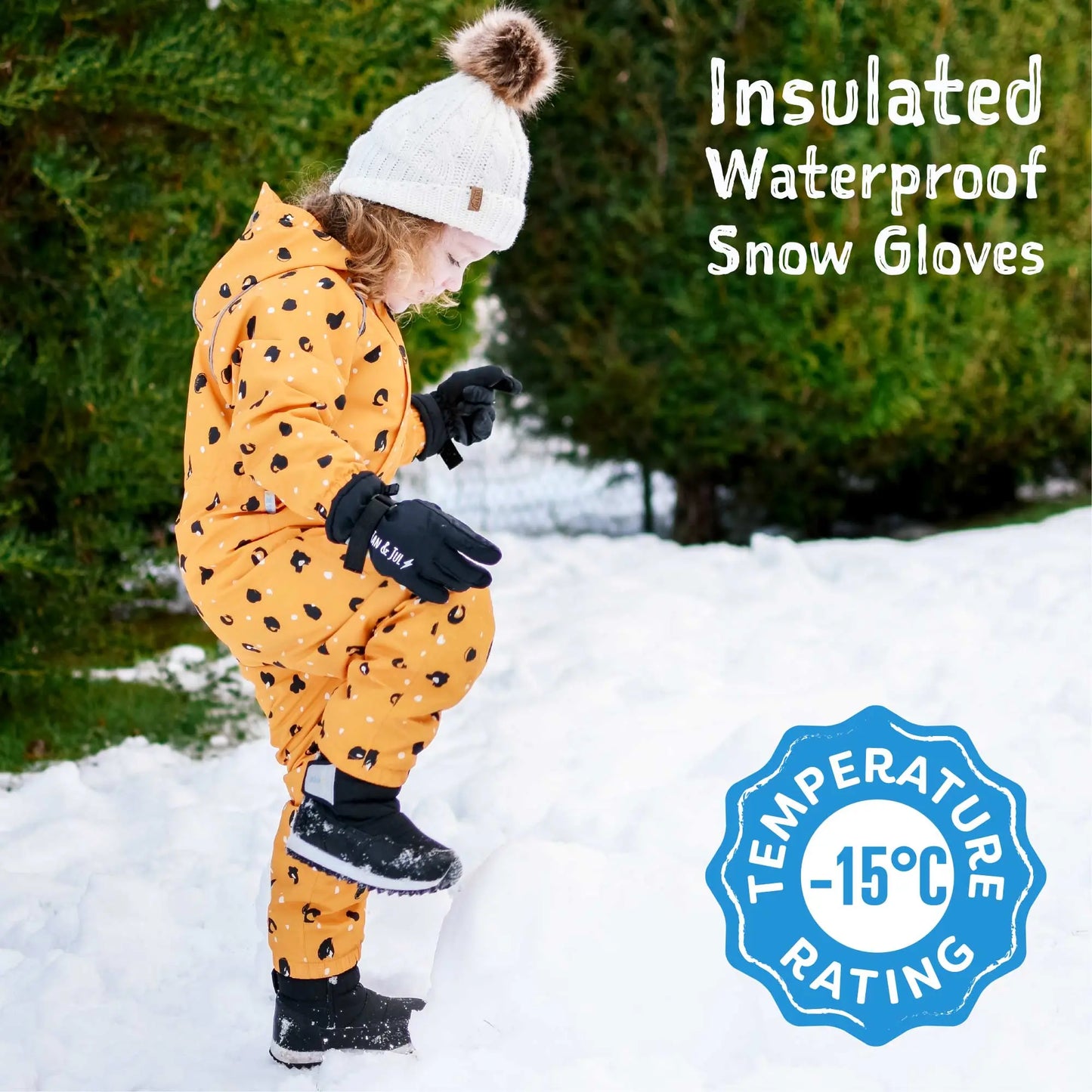 JAN & JUL WATERPROOF SNOW GLOVES TOASTY-DRY WILDBERRY - baby enRoute