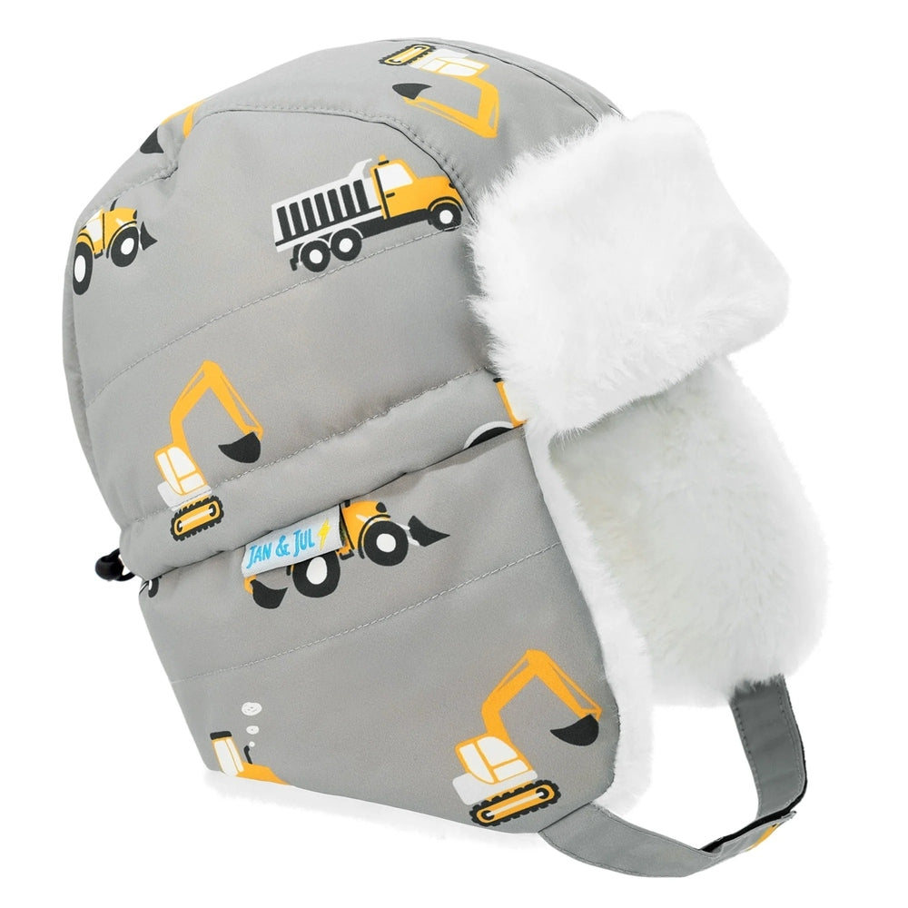 Jan & Jul Kids Insulated Winter Hats Grey Construction