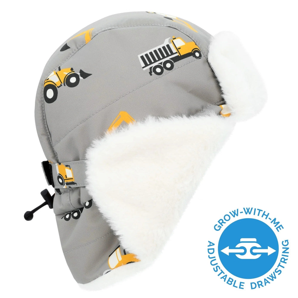 Jan & Jul Kids Insulated Winter Hats Grey Construction