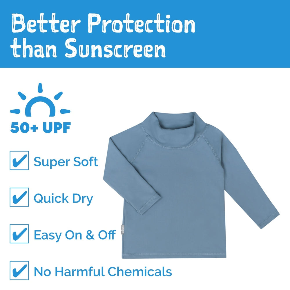 Jan & Jul Kids UV Rashguard Top Blue Grey