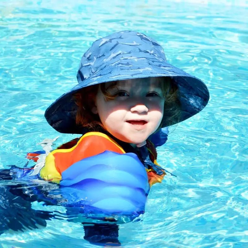 Jan & Jul Kids Water Repellent Bucket Hats Shark