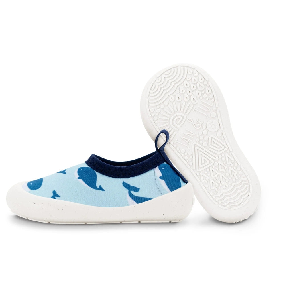 Jan & Jul Kids Water Shoes Blue Whale