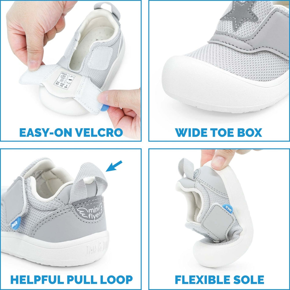 Jan & Jul Mini-Flyer Toddler Sneakers Pink Rainbow