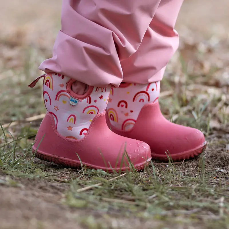 Jan & Jul Toasty Dry Lite Winter Boots Pink Rainbow