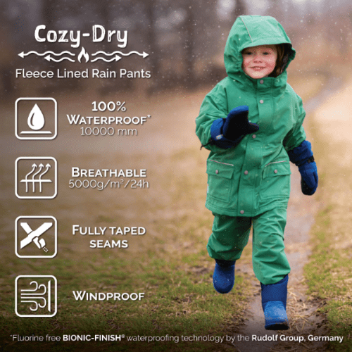 Jan & Jul Waterproof Cozy Dry Rain Pants Yellow