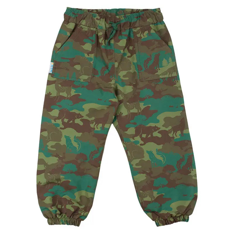 Jan & Jul Waterproof Puddle Dry Rain Pants Woodland Camo