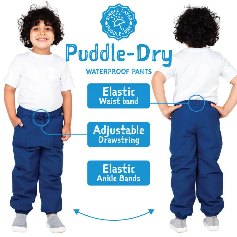 Jan & Jul Waterproof Puddle Dry Rain Pants Woodland Camo