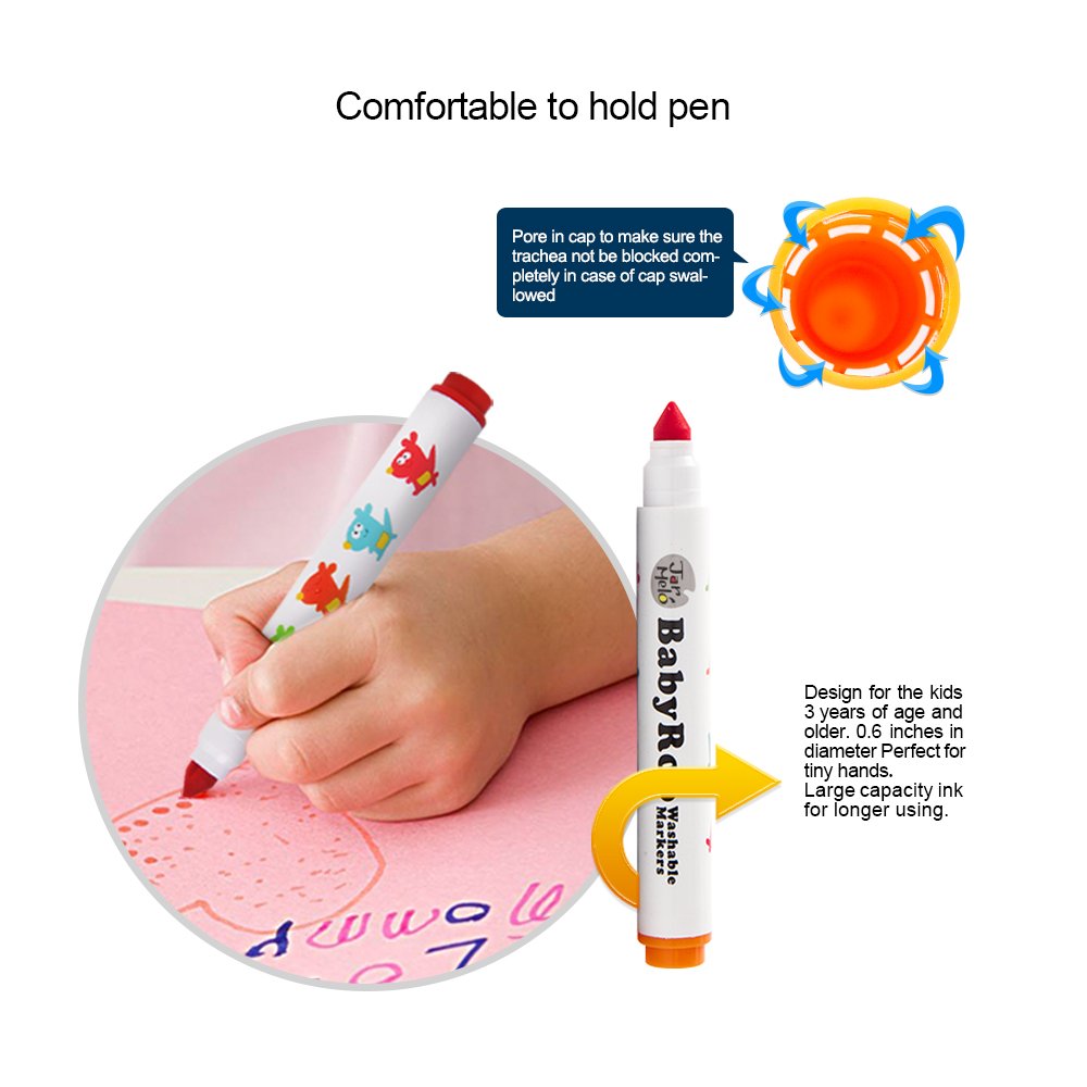Jar Melo Baby Roo Washable Markers 36 Colors