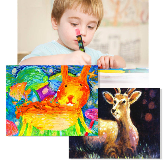 Jar Melo 36-color Silky Washable Crayons for kids set with vibrant colors