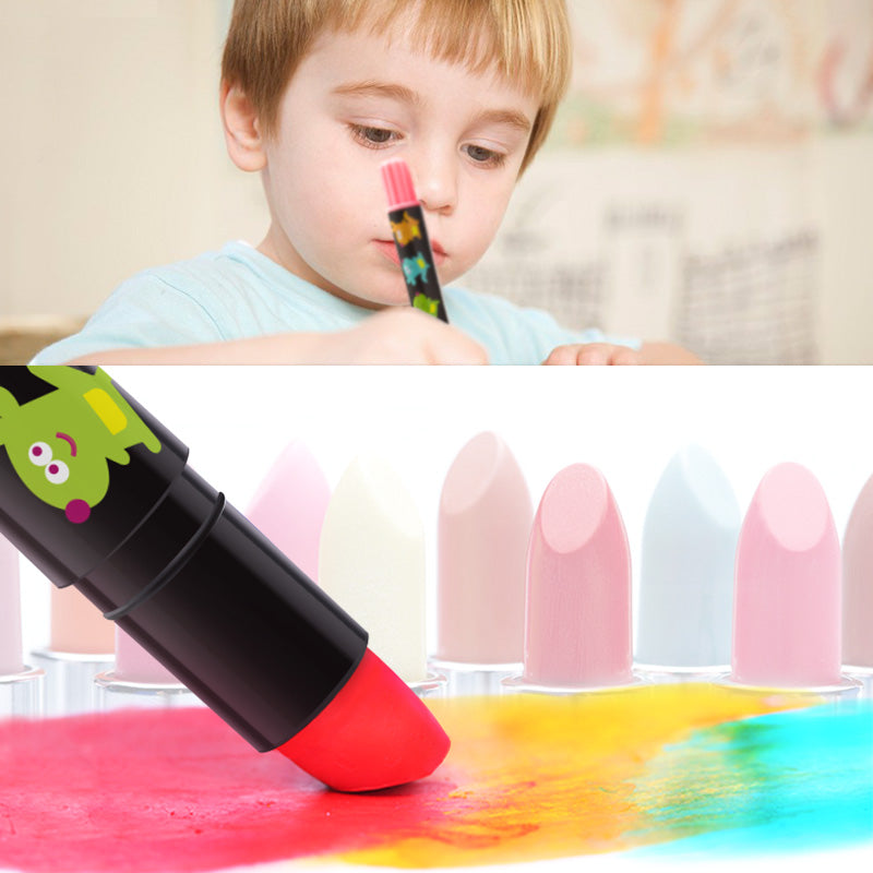 Jar Melo Silky Washable Crayons set, 36 colors, bright kid-friendly wax crayons