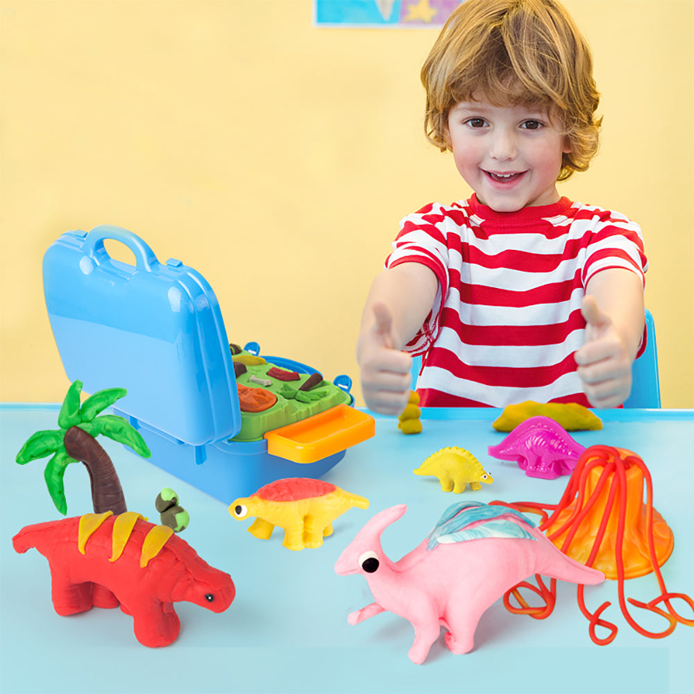 Jar Melo Super Soft Modeling Dough Kit- Dinosaur Case