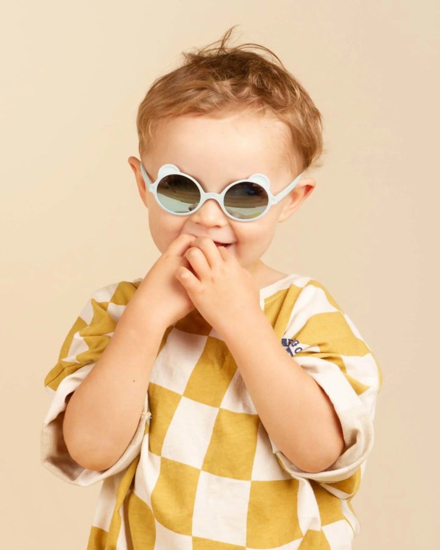 Ki Et La sunglasses Ourson sky blue, round bear-ear frames