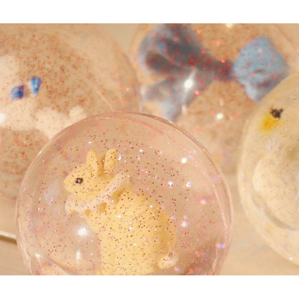 Konges Slojd Glitter Bouncing Ball Set Poodle/Bow