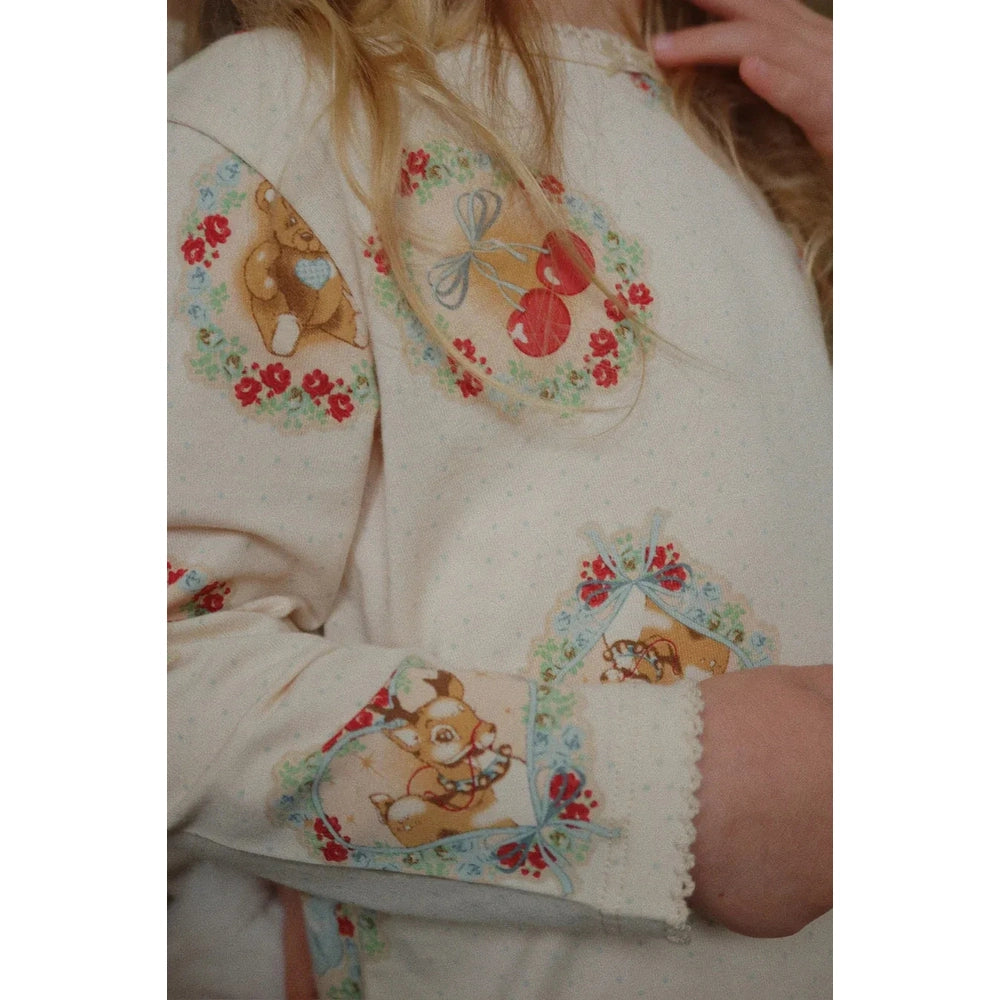 Konges Slojd Holiday Basic Blouse/Pants Set Gots Deer Diary