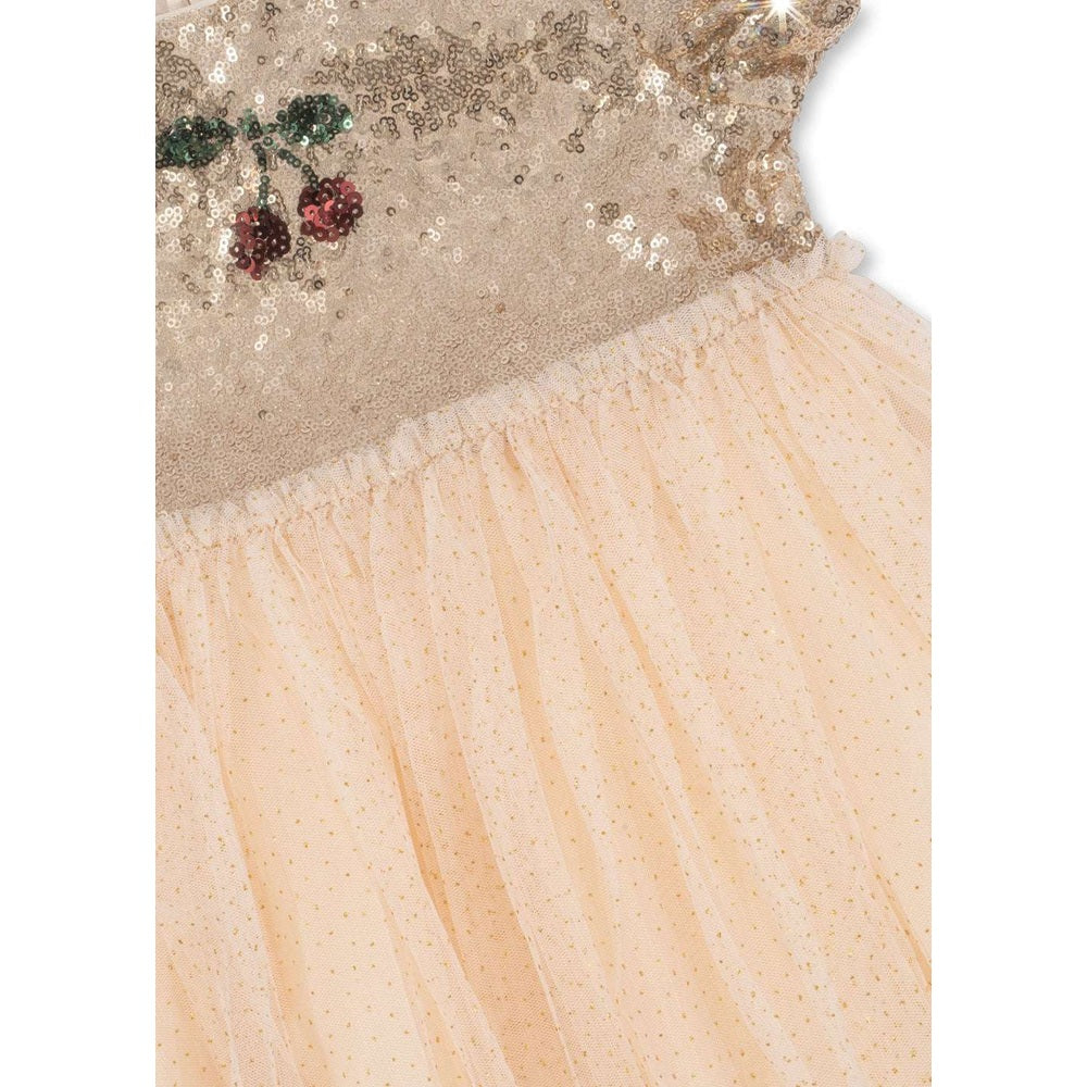 Konges Slojd Starla Puff Sleeve Dress Gold Blush