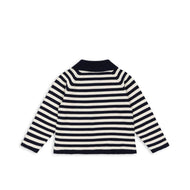Konges Slojd Venton Cotton Knit Cardigan Gots Navy Stripe