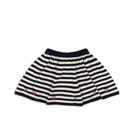 Konges Slojd Venton Cotton Knit Skirt Gots Navy Stripe