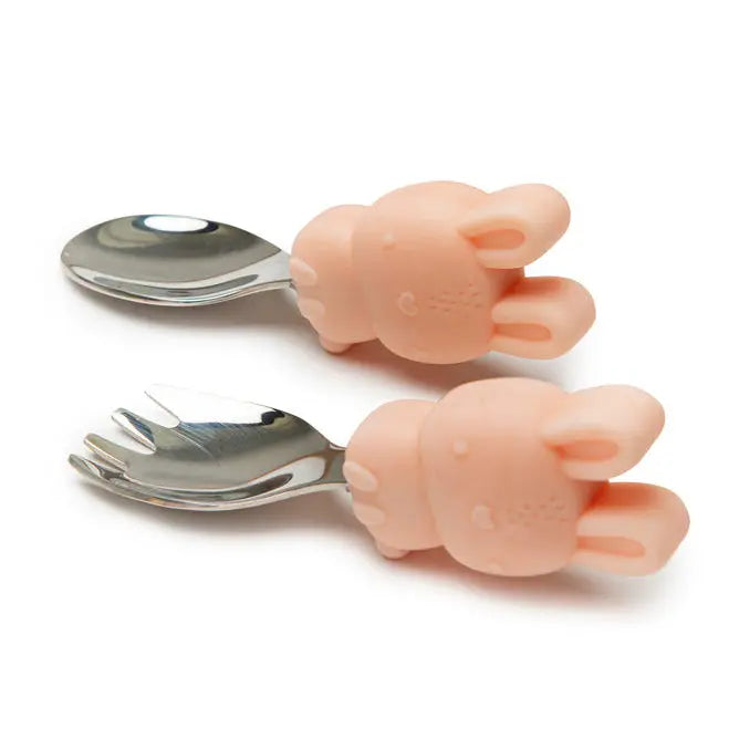 LOULOU LOLLIPOP BORN TO BE WILD LEARNING SPOON/FORK SET - baby enRoute