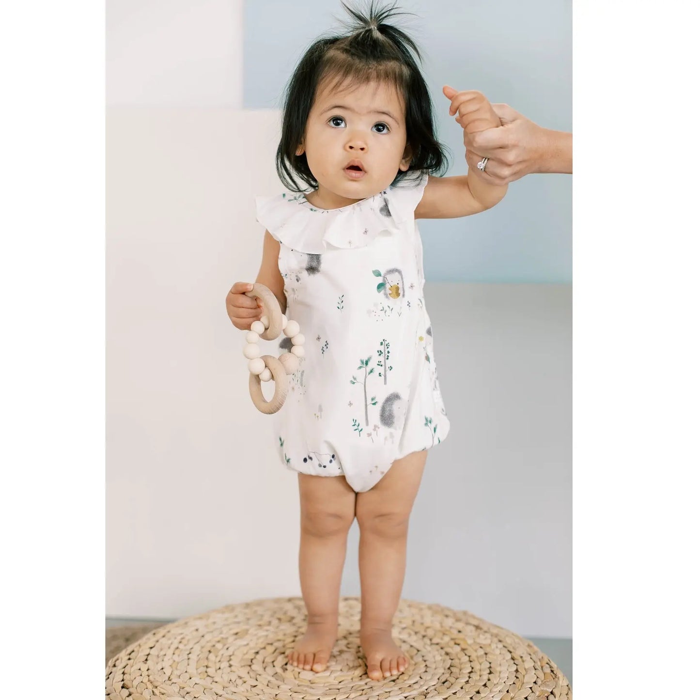 LOULOU LOLLIPOP RUFFLE BUBBLE SUIT HEDGEHOGS - baby enRoute
