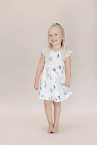 Loulou Lollipop Ruffle Pocket Dress Hedgehogs