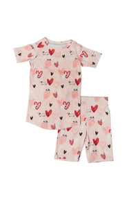 Loulou Lollipop Short Pajama Set Pink Pup