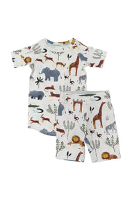 Loulou Lollipop Short Pajama Set Safari Jungle