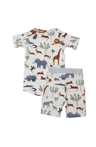Loulou Lollipop Short Pajama Set Safari Jungle