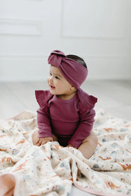Loulou Lollipop Waffle Knotted Headband Sugar Plum