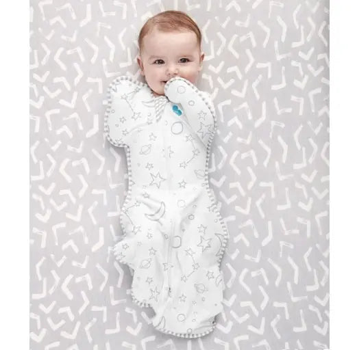Love To Dream Swaddle Up Bamboo 1.0 Tog Stars & Moon Cream