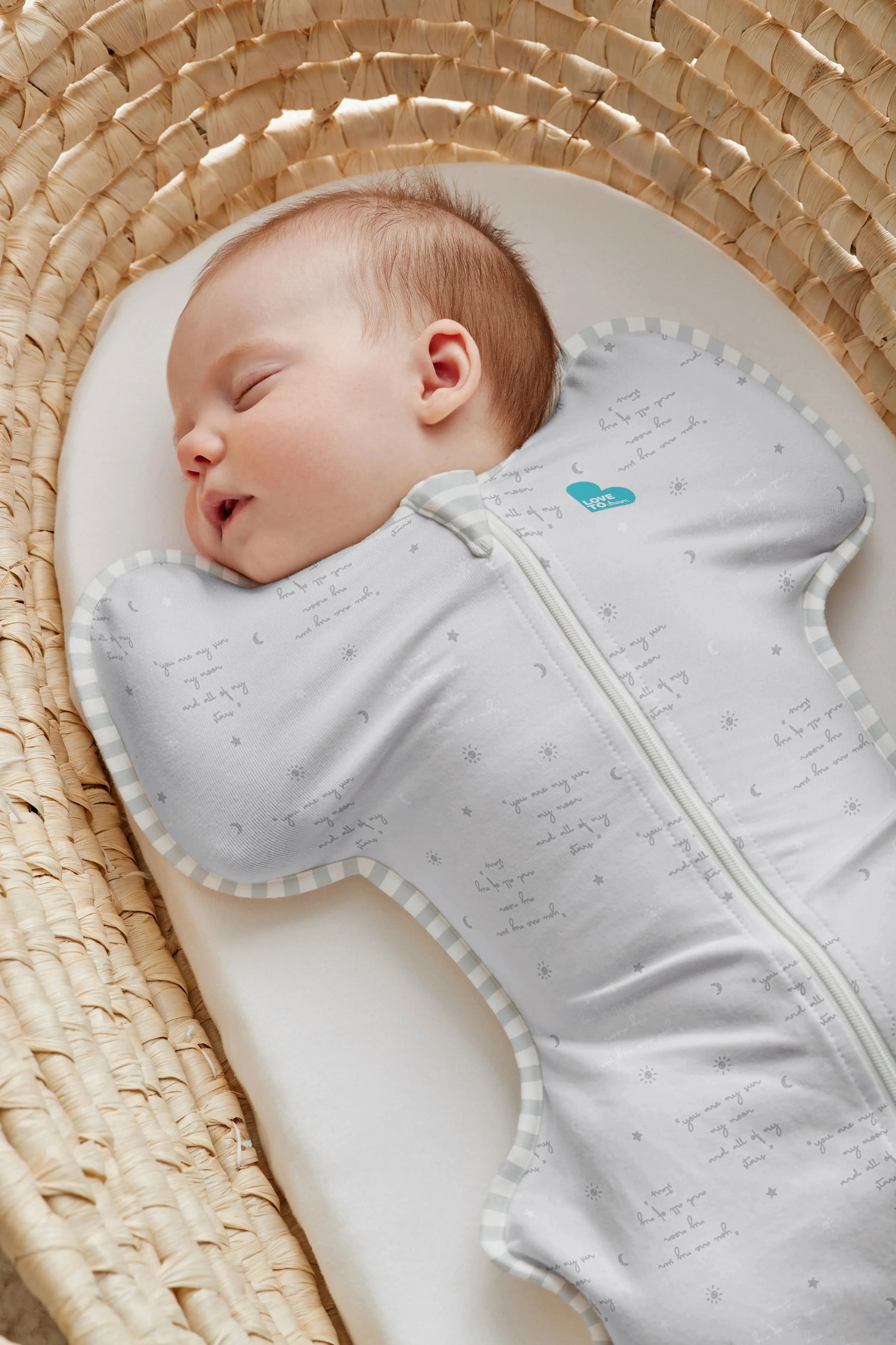 Love To Dream Swaddle Up Cotton 0.2 Tog You Are My Grey