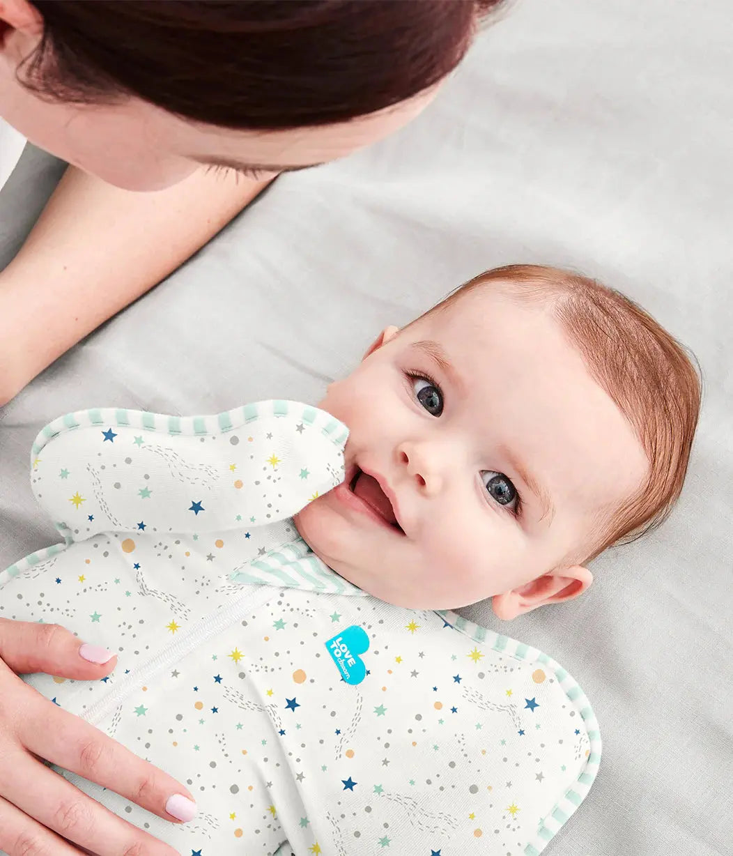 LOVE TO DREAM SWADDLE UP ORGANIC COTTON 0.2 TOG CREAM CONSTELLATION - baby enRoute
