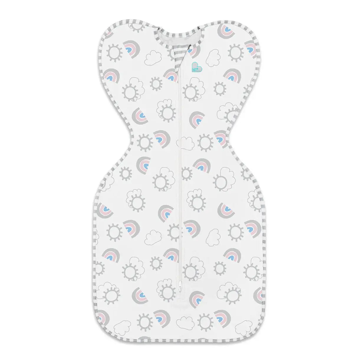 LOVE TO DREAM SWADDLE UP ORIGINAL COTTON 1.0 TOG RAINBOW WHITE - baby enRoute