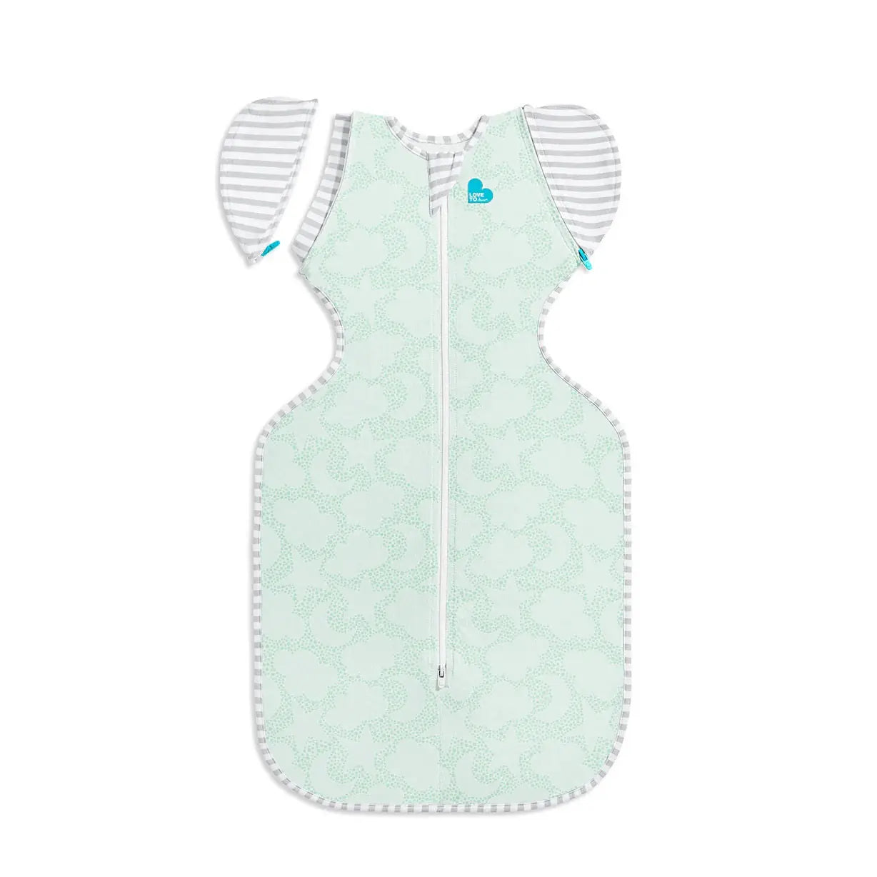 LOVE TO DREAM SWADDLE UP TRANSITION BAG ORGANIC COTTON 1.0 TOG CELESTIAL DOT MINT - baby enRoute