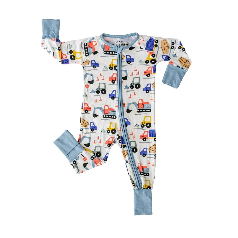 Littlesleepies Construction Bamboo Viscose Zippy