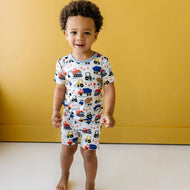 Littlesleepies Construction Two Piece Short Sleeve & Shorts Bamboo Viscose Pajama Set